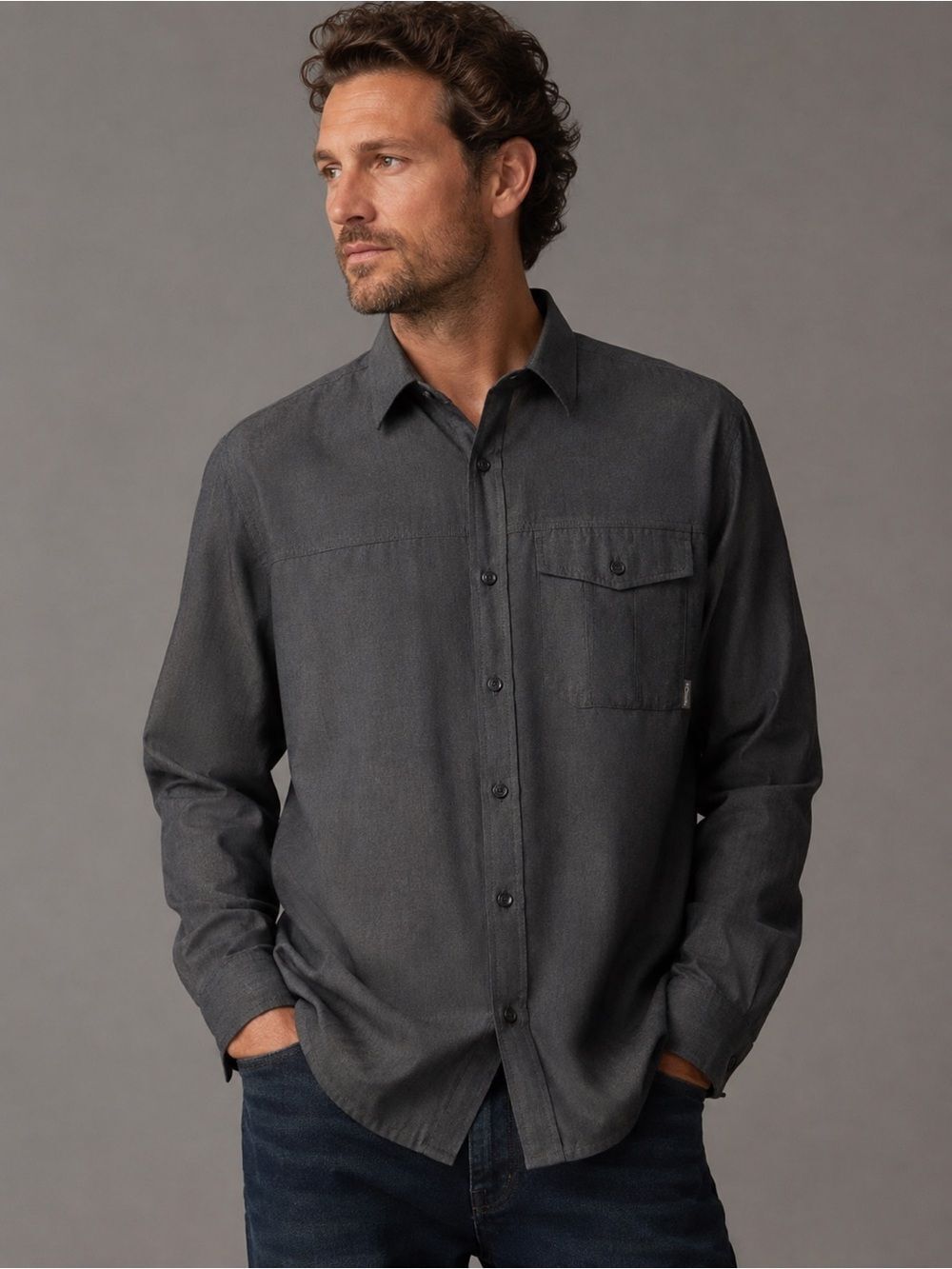 Columbia Omni-Wick Shirt Men’s Large Gray Long Sleeve Button Up Outdoor Hiking